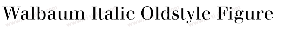 Walbaum Italic Oldstyle Figures字体转换